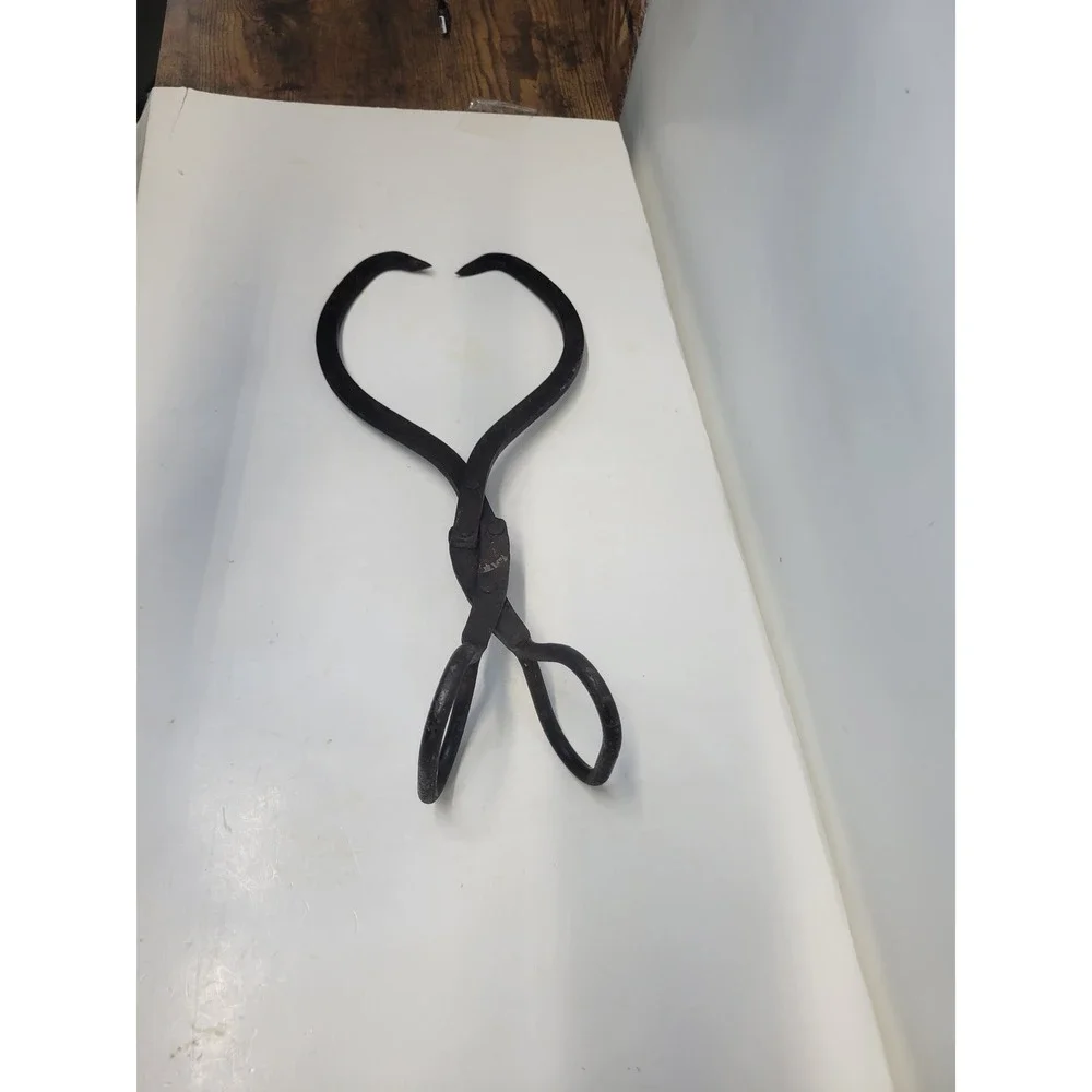 Vintage‎ Cast Iron Ice Tongs Refrigerator Kitchen Tool Heavy Duty